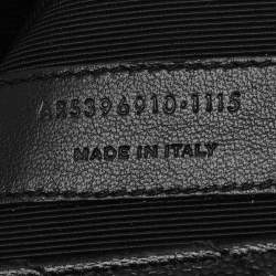 Pre Owned Saint Laurent Black Chevron Leather Large Monogram Envelope Shoulder Bag