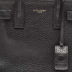 Saint Laurent Black Leather Nano Classic Sac De Jour Tote