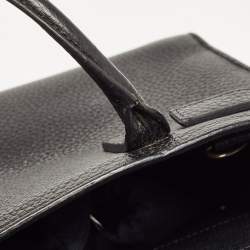 Saint Laurent Black Leather Nano Classic Sac De Jour Tote