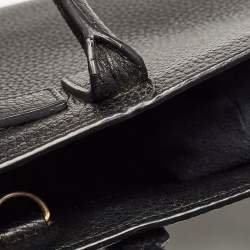 Saint Laurent Black Leather Nano Classic Sac De Jour Tote