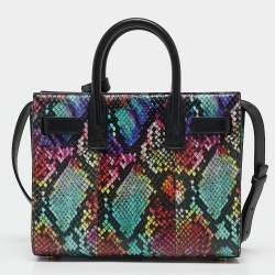 Saint Laurent Multicolor Python Nano Classic Sac De Jour Tote