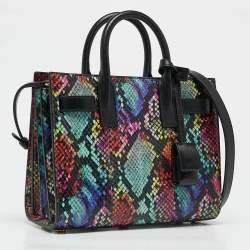Saint Laurent Multicolor Python Nano Classic Sac De Jour Tote