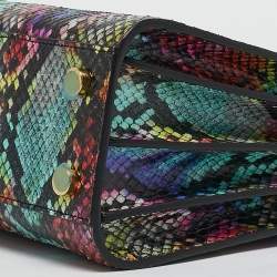 Saint Laurent Multicolor Python Nano Classic Sac De Jour Tote