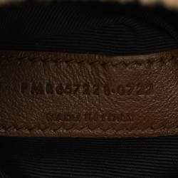 Saint Laurent Brown Suede and Shearling LE 5 À 7 Shoulder Bag