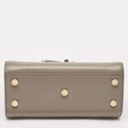 Pre Owned Saint Laurent Grey Leather Nano Classic Sac De Jour Tote