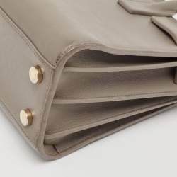 Pre Owned Saint Laurent Grey Leather Nano Classic Sac De Jour Tote