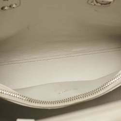 Pre Owned Saint Laurent White Croc Embossed Leather Baby Classic Sac De Jour Tote