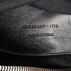 Saint Laurent Black Matelasse Leather Loulou Bowling Bag