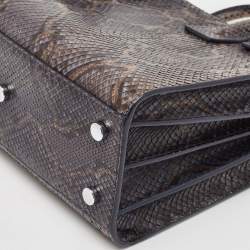 Saint Laurent Dark Grey Python Baby Classic Sac De Jour Tote