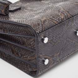 Saint Laurent Dark Grey Python Baby Classic Sac De Jour Tote