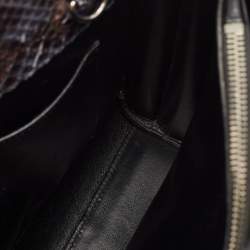 Saint Laurent Dark Grey Python Baby Classic Sac De Jour Tote