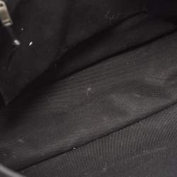 Pre Owned Saint Laurent Black Canvas and Leather Large Rive Gauche Tote