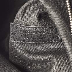 Pre Owned Saint Laurent Black Canvas and Leather Large Rive Gauche Tote