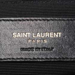 Saint Laurent Burgundy Matelassé Leather Monogram Shopper Tote