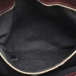 Saint Laurent Burgundy Matelassé Leather Monogram Shopper Tote