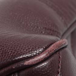 Saint Laurent Burgundy Matelassé Leather Monogram Shopper Tote
