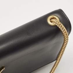 Pre Owned Saint Laurent Black Leather Medium Kate Tassel Crossbody Bag