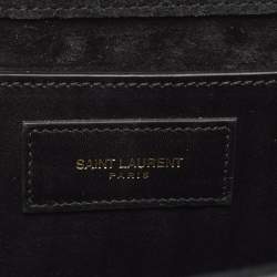 Pre Owned Saint Laurent Black Leather Medium Kate Tassel Crossbody Bag