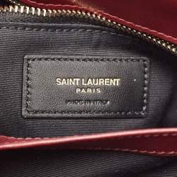 Pre Owned Saint Laurent Burgundy Quilted Leather Toy Loulou Crossbody Bag