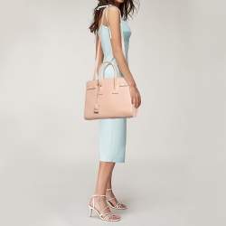 Saint Laurent Pink Leather Small Classic Sac De Jour Tote