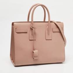 Saint Laurent Pink Leather Small Classic Sac De Jour Tote