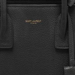 Saint Laurent Grey Leather Baby Classic Sac De Jour Tote