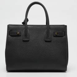 Saint Laurent Grey Leather Baby Classic Sac De Jour Tote