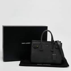 Saint Laurent Grey Leather Baby Classic Sac De Jour Tote