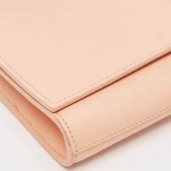 Saint Laurent Peach Leather Y Line Clutch