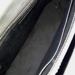 Saint Laurent Paris Black Leather Niki Chain Monogram Shoulder Bag