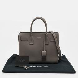 Pre Owned Saint Laurent Grey Leather Baby Classic Sac De Jour Tote