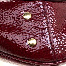 Pre Owned Yves Saint Laurent Red Patent Leather Emma Chain Shoulder Bag