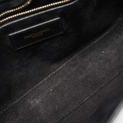 Pre Owned Saint Laurent Black Leather LE 5 À 7 Shoulder Bag