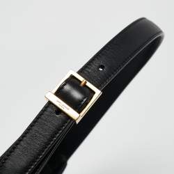 Pre Owned Saint Laurent Black Leather LE 5 À 7 Shoulder Bag