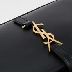 Pre Owned Saint Laurent Black Leather LE 5 À 7 Shoulder Bag