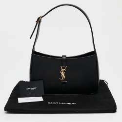 Pre Owned Saint Laurent Black Leather LE 5 À 7 Shoulder Bag