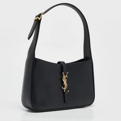 Pre Owned Saint Laurent Black Leather LE 5 À 7 Shoulder Bag