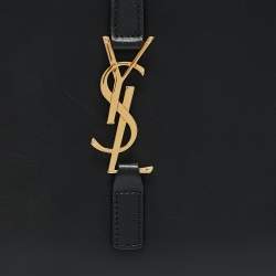 Pre Owned Saint Laurent Black Leather LE 5 À 7 Shoulder Bag