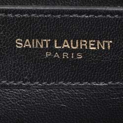 مملوكة مسبقًا Saint Laurent Silver Textured Leather Small Monogram Kate Shoulder Bag