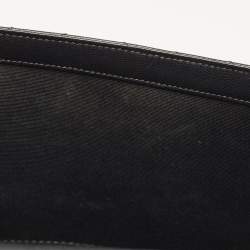 Saint Laurent Black Chevron Leather Large Monogram Envelope Shoulder Bag