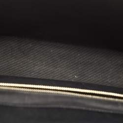 Saint Laurent Black Chevron Leather Large Monogram Envelope Shoulder Bag
