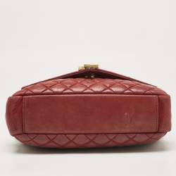 Saint Laurent Red Mix Matelasse Leather Medium College Flap Bag