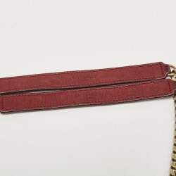 Saint Laurent Red Mix Matelasse Leather Medium College Flap Bag