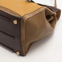 Saint Laurent Multicolor Leather and Suede Large Muse Two Satchel