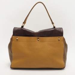 Saint Laurent Multicolor Leather and Suede Large Muse Two Satchel