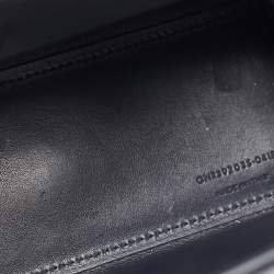 Pre Owned Saint Laurent Navy Blue Croc Embossed Leather Nano Classic Sac De Jour Tote