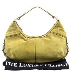 Yves Saint Laurent Mustard Yellow Suede Hobo