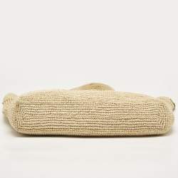 Saint Laurent Natural Raffia ICare Tote