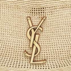 Saint Laurent Natural Raffia ICare Tote