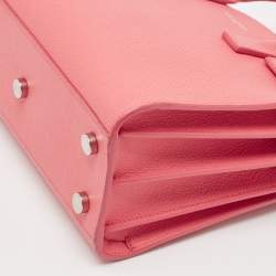 مملوكة مسبقًا Saint Laurent Dark Pink Leather Nano Classic Sac De Jour Tote